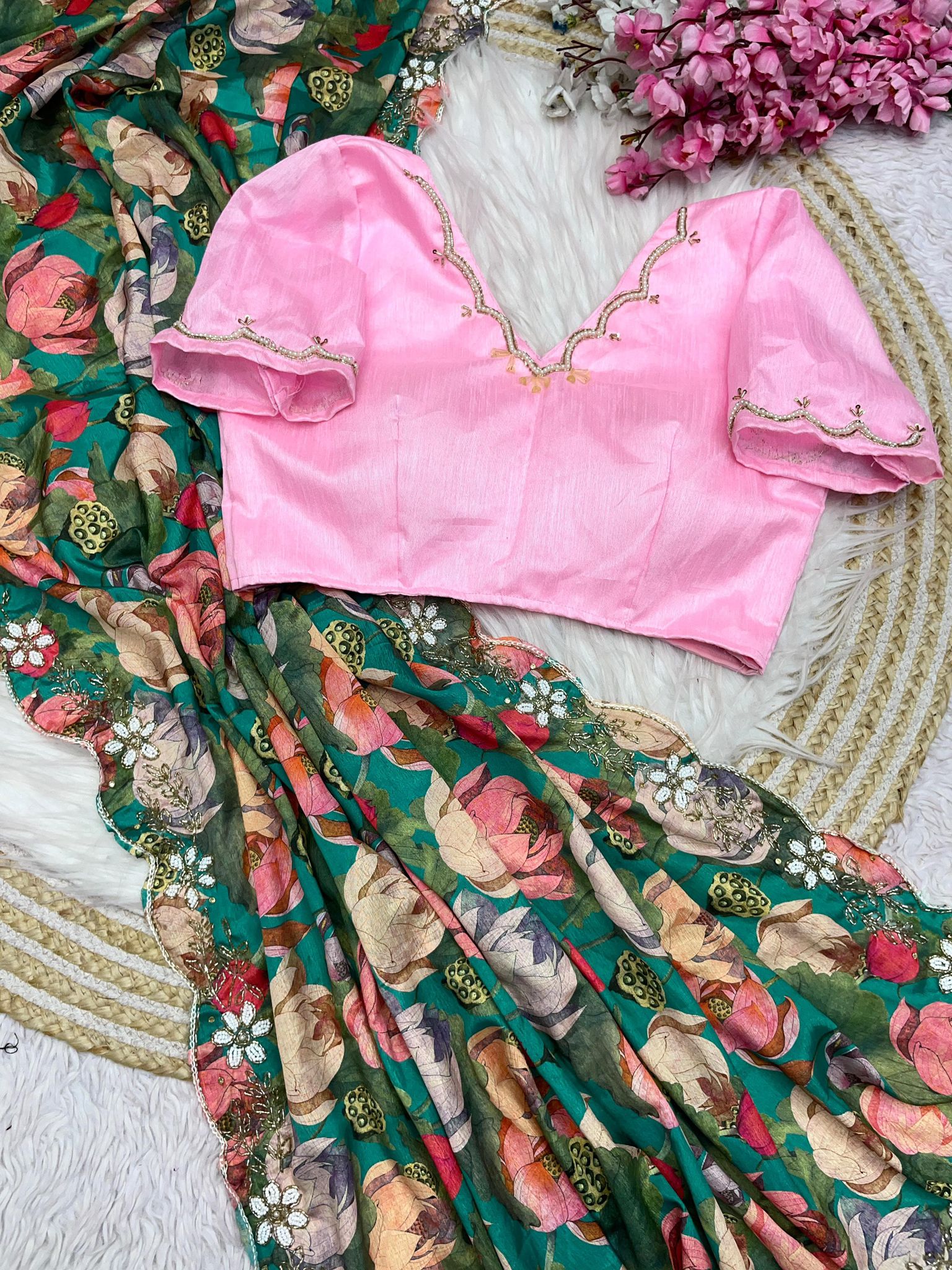 Pure chiffon saree