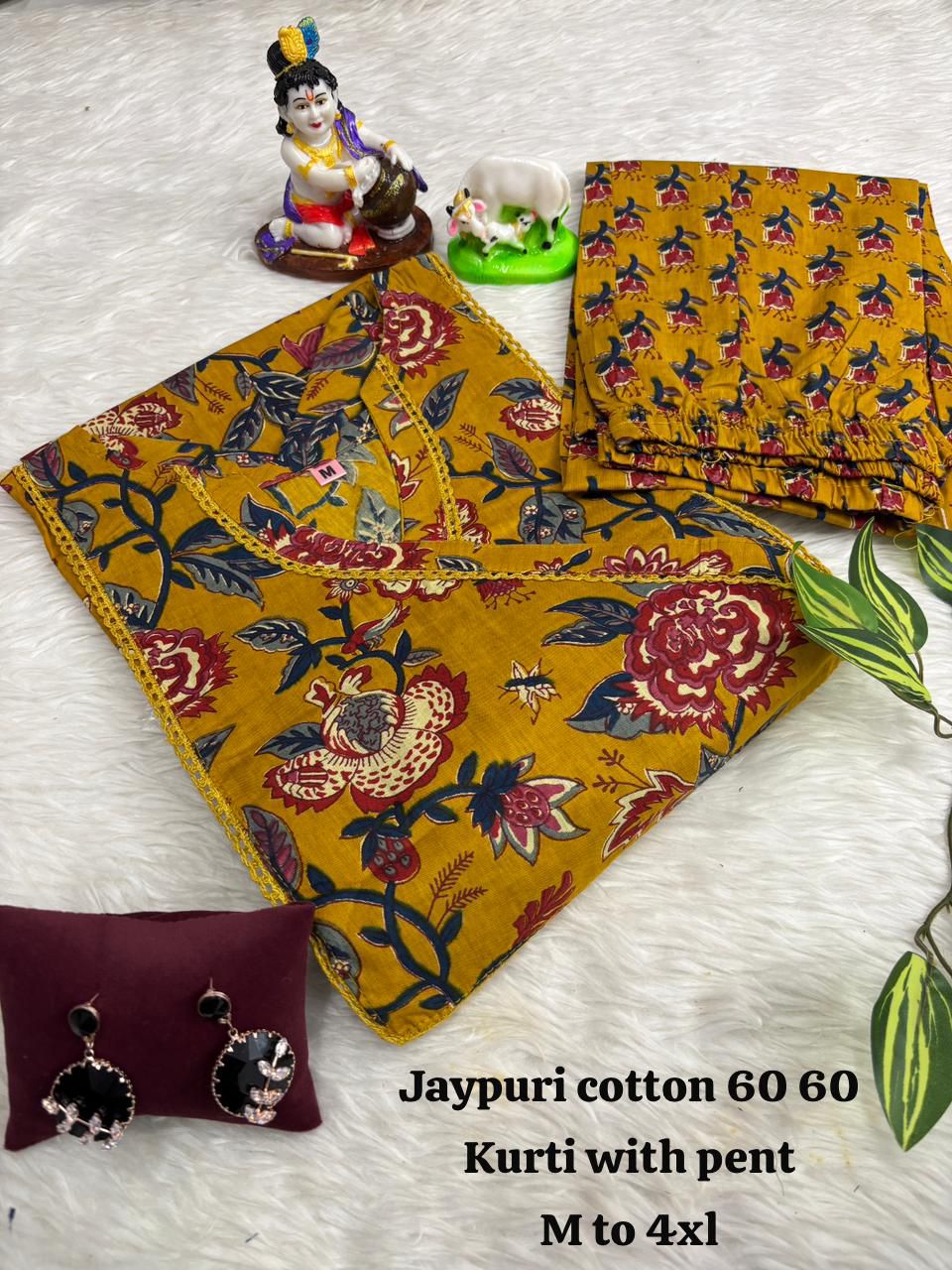 COTTON KURTI WITH COTTON PANT