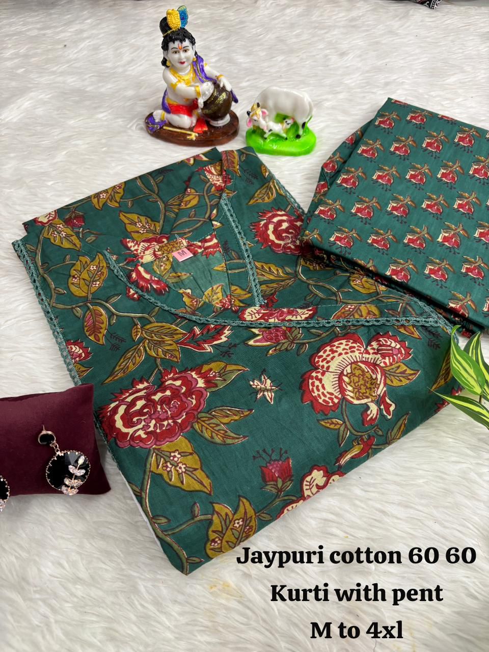 COTTON KURTI WITH COTTON PANT