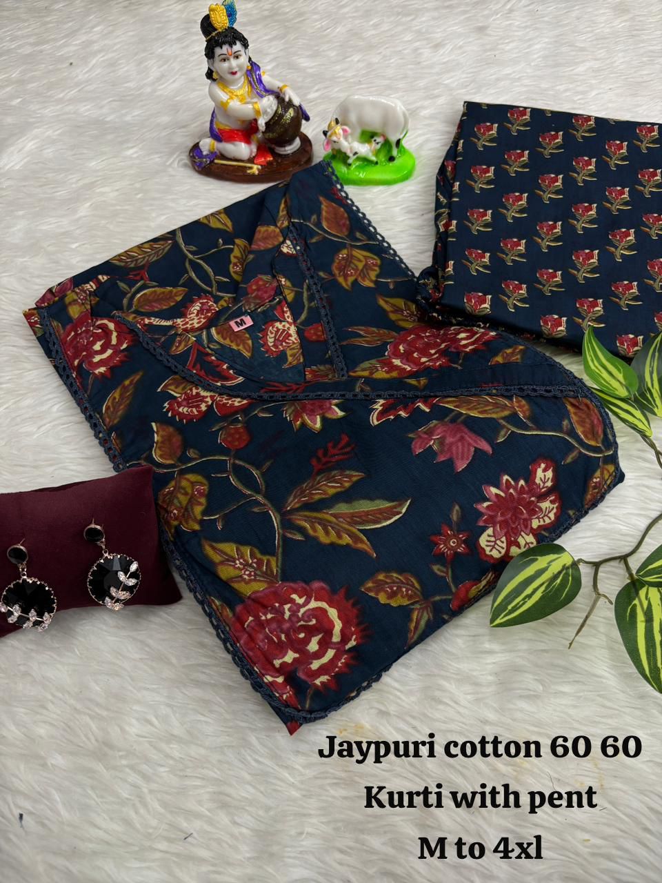 COTTON KURTI WITH COTTON PANT